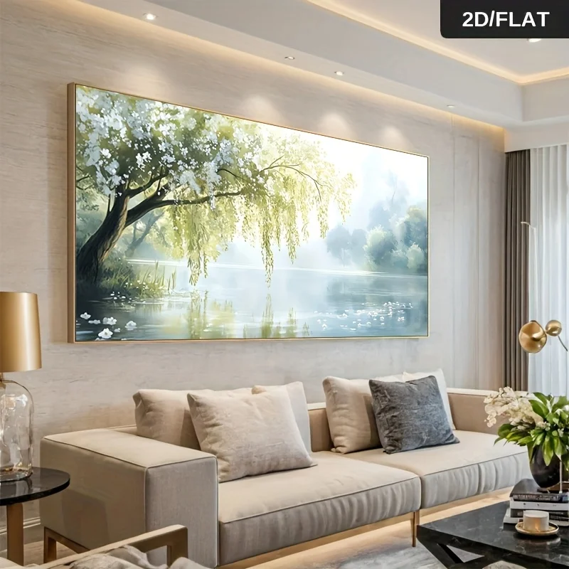 

1pc Frameless Modern Abstract Wall Art Spring Canvas Painting for Living Room, Bedroom, Kitchen Decor, Canvas Wall Art, 2D Flat