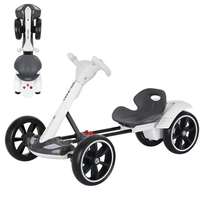 

Karting electric four wheeled cart, foldable and seatable, portable and lightweight, no installation required