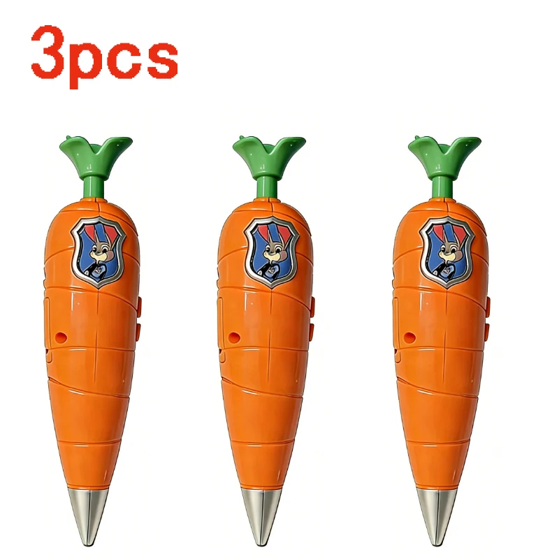 

2026-Disney Zootopia 2 Carrot Recorder Pen Judy - Nick Style for Kids 60s Mini Recorder 2-in-1 Gel Pen Stationery
