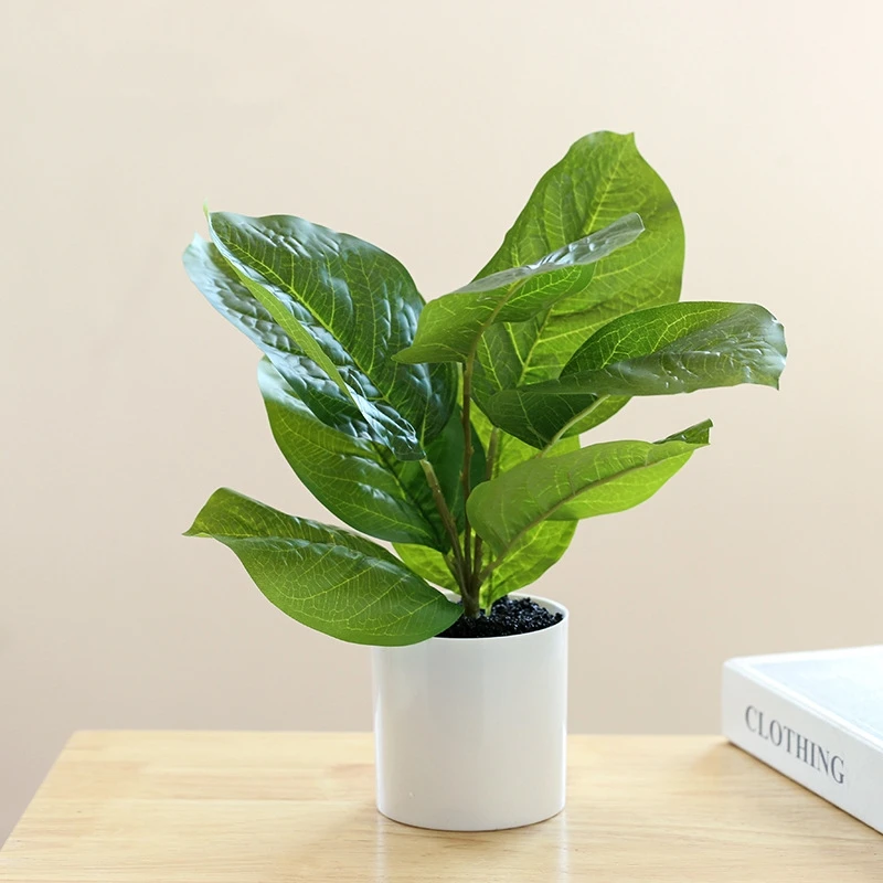 Wholesale Artificial Flower Green Potted Plant Indoor Ornament Artificial Flower Bonsai