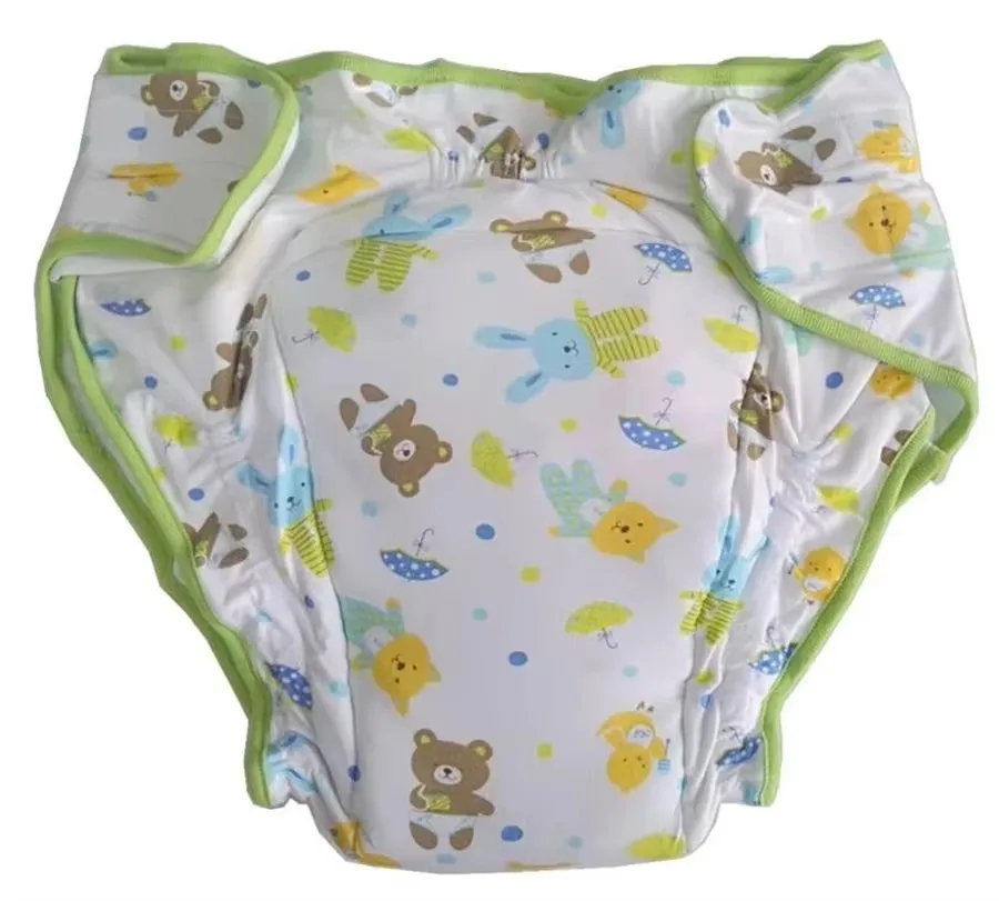 

Adult Printed teddy cloth pant /Cloth diaper with padding inside/ABDL training pant/Washable adult training pant