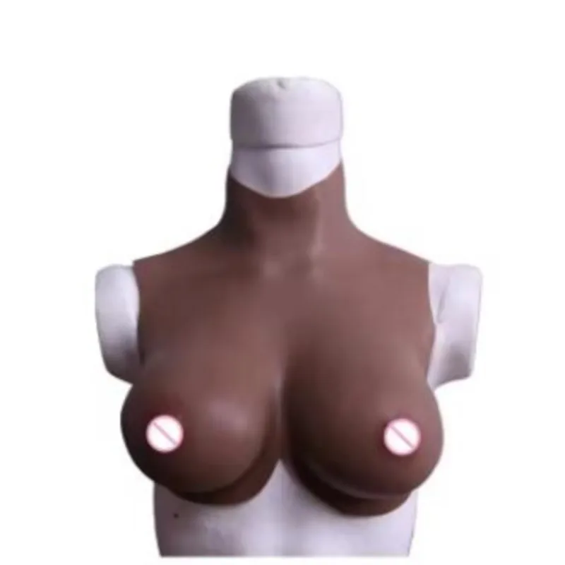 plump Fake Boobs Bodysuit Tights Silicone Breast Forms Plate For Mastectomy Trans Shemale Crossdresser Gay Masquerade