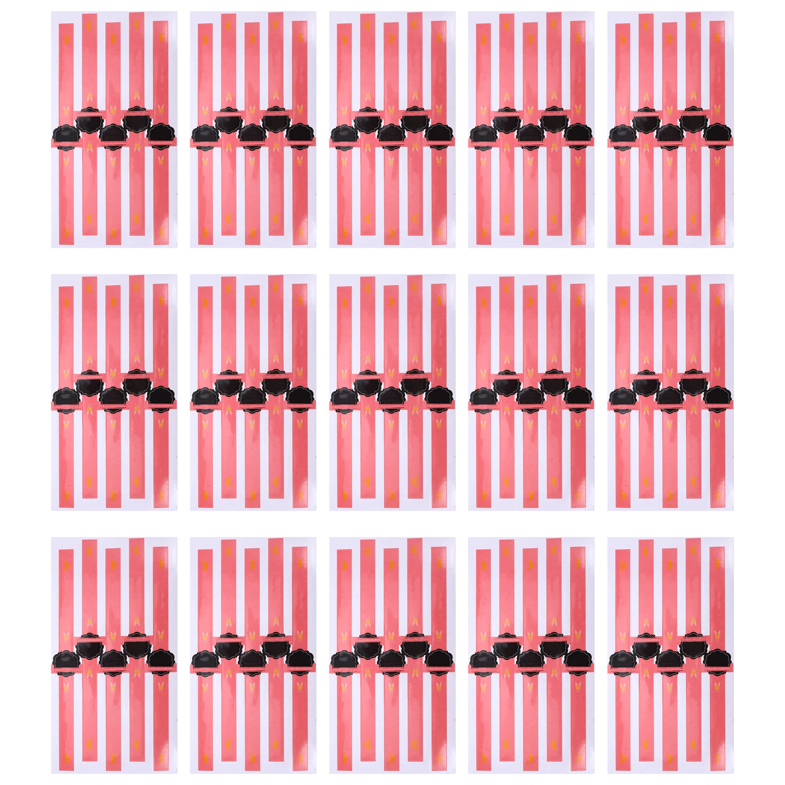 100pcs Self-Adhesive Sealing Stickers Long Strip Shape For Gift Box Cake Packaging Baking Bakery Treat Bag Envelope Label