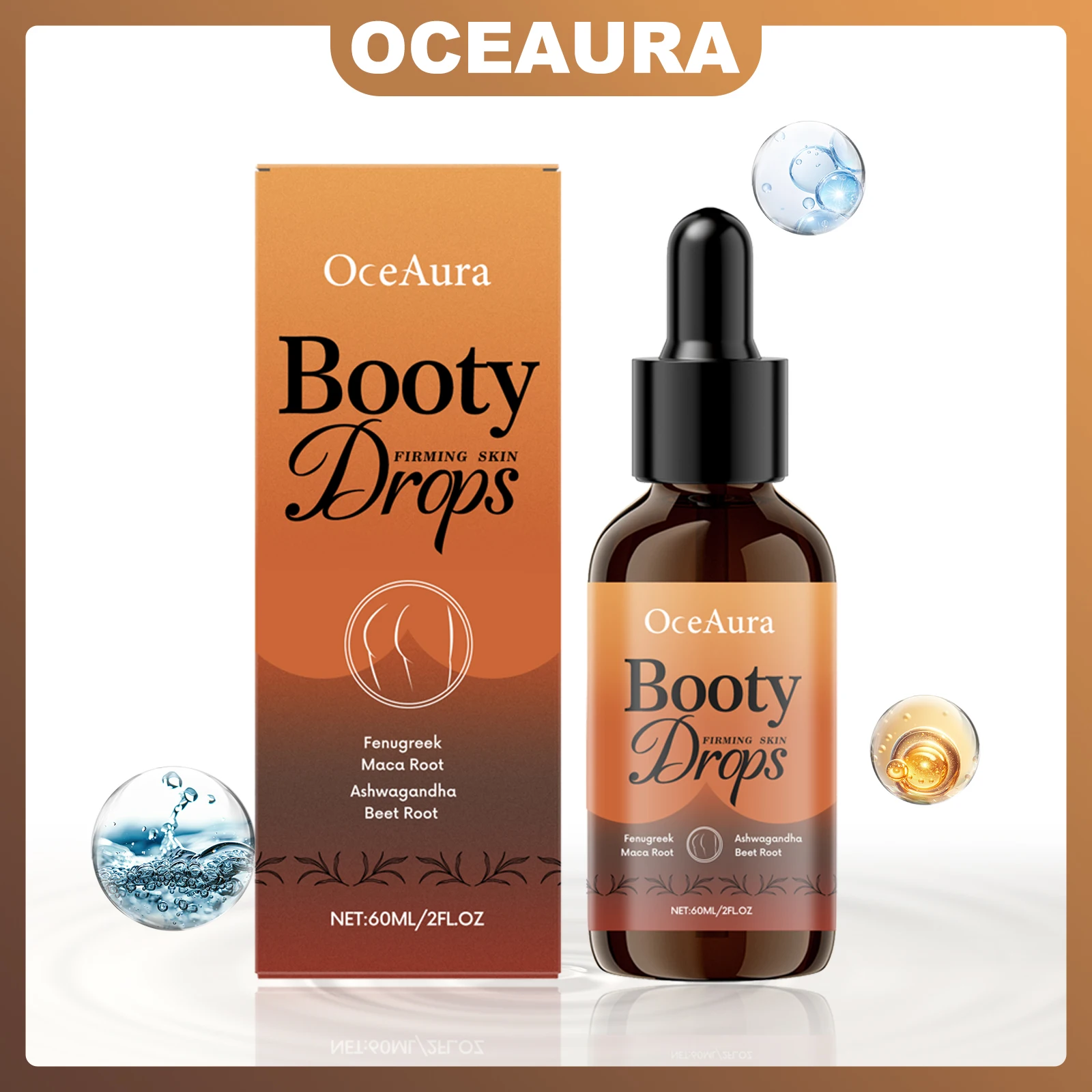 

OCEAURA 60ml Buttock Lifting Essential Oil Nourish Buttocks Skin Improves Elasticity Make Firming Smoothing Sexy Body Management