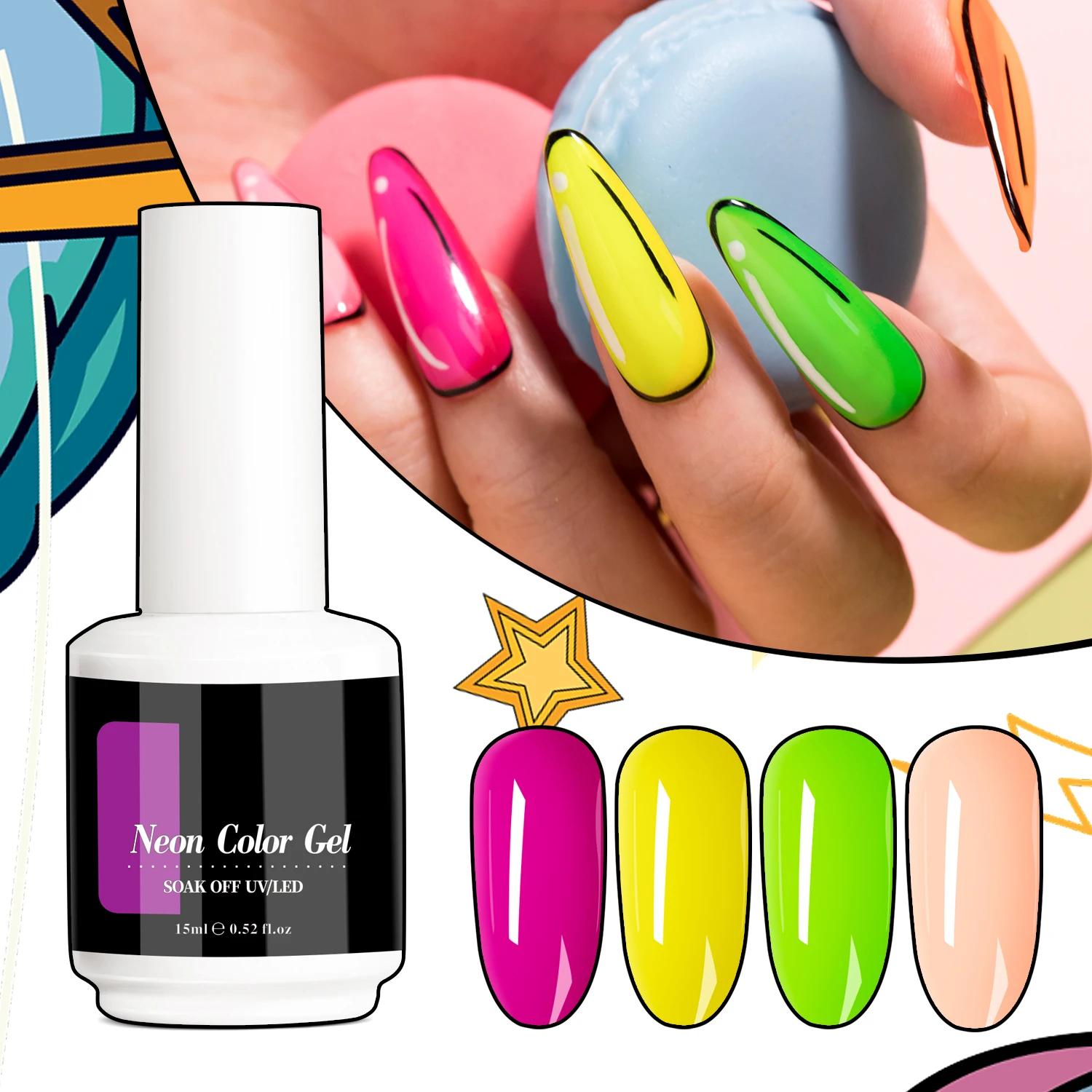 

Caixuan Nail Suppliers OEM/ODM 2022 New Summer Colors Soak Off Gel Polish UV/Led Nail Art POP Gel Polish UV Gel