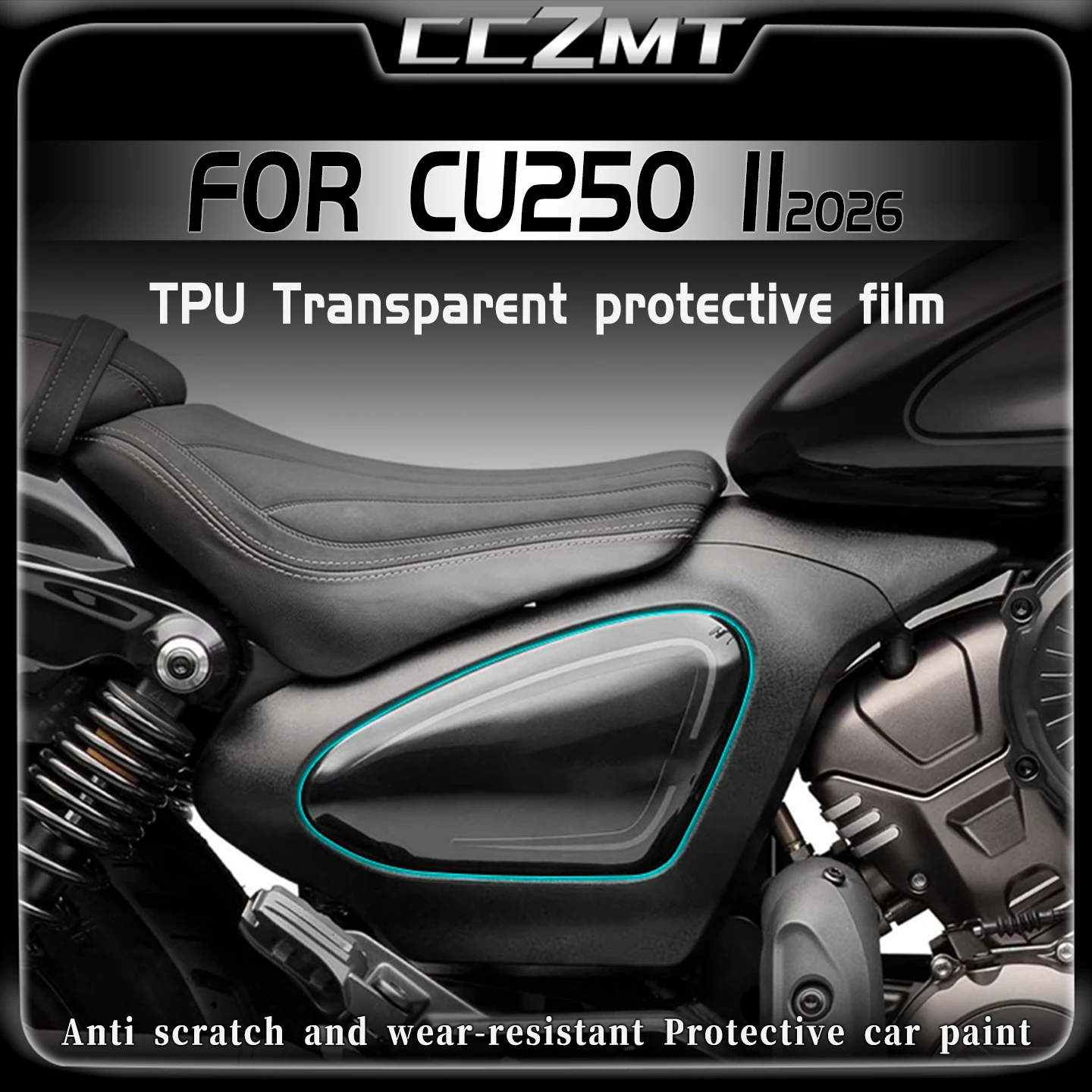 

For VOGE CU250 II 2026 Transparent Invisible Car Cover Film Fuel Tank Protection Sticker Modified Motorcycle Accessories