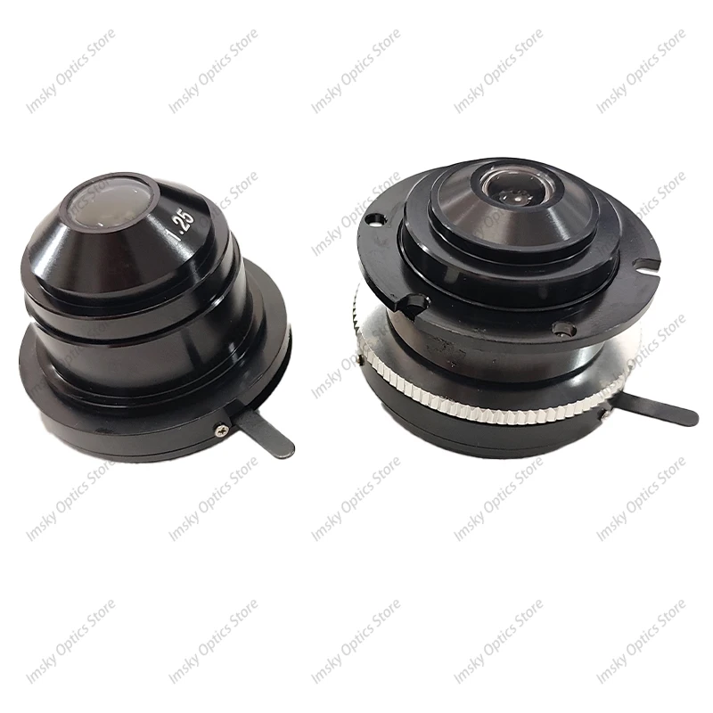 

Biological Microscope 1.25 Abbe Condenser N.A. 1.25 mm Microscope Part Accessories Collecting Lens Upper Diameter 37 mm