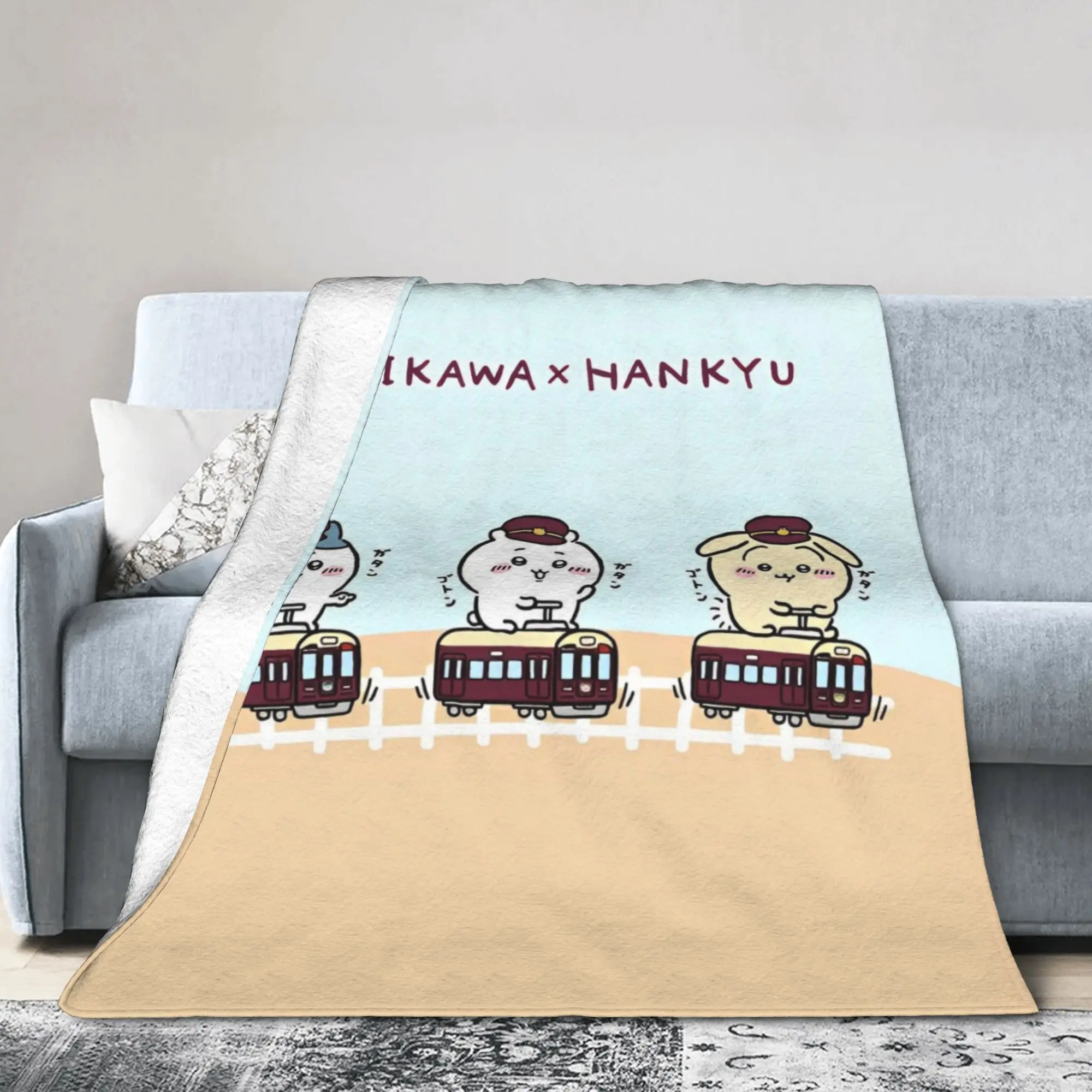 Chiikawas Cute Cartoon Blankets Fleece Summer Air Conditioning  Multi-function Ultra-Soft Throw Blanket for Home Bedspreads