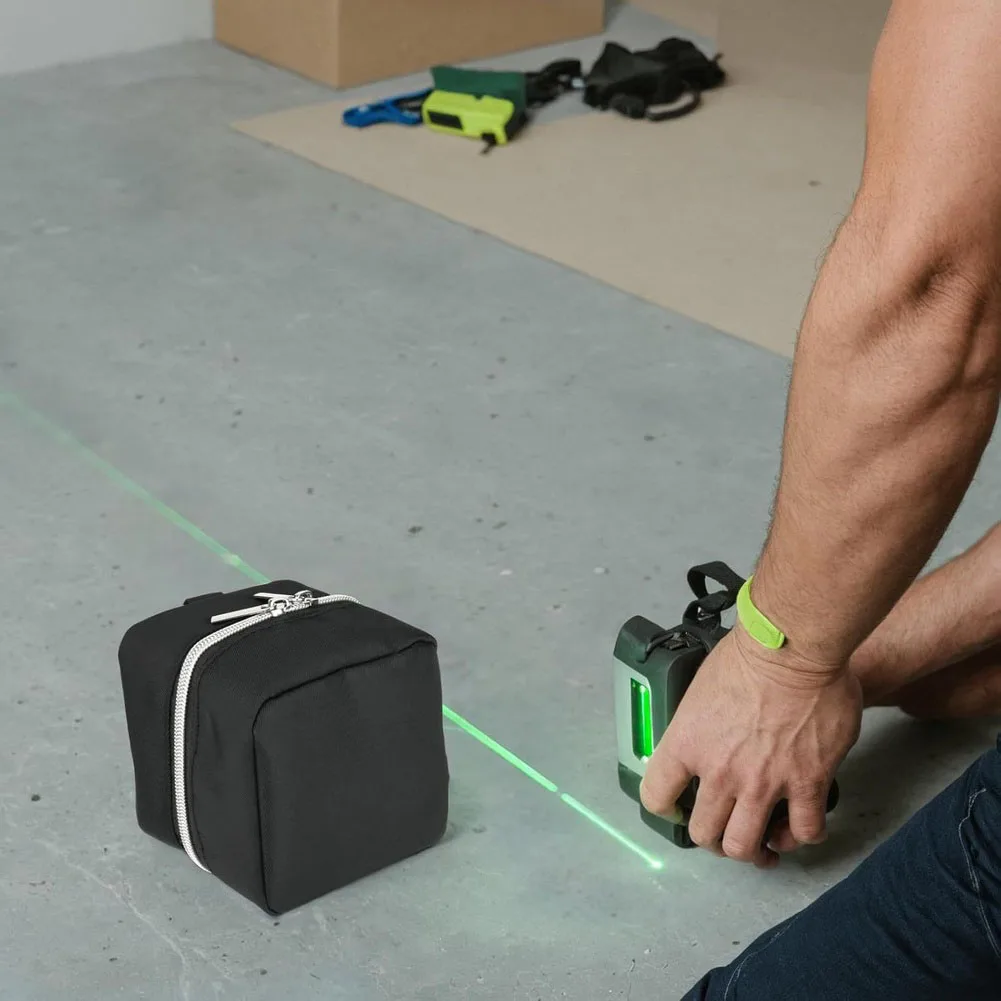 1Pc Black 600D Portable Storage Bag For Leveling Instrument Self-Alignment Tool Protective Pouch With Zipper And Belt Loop