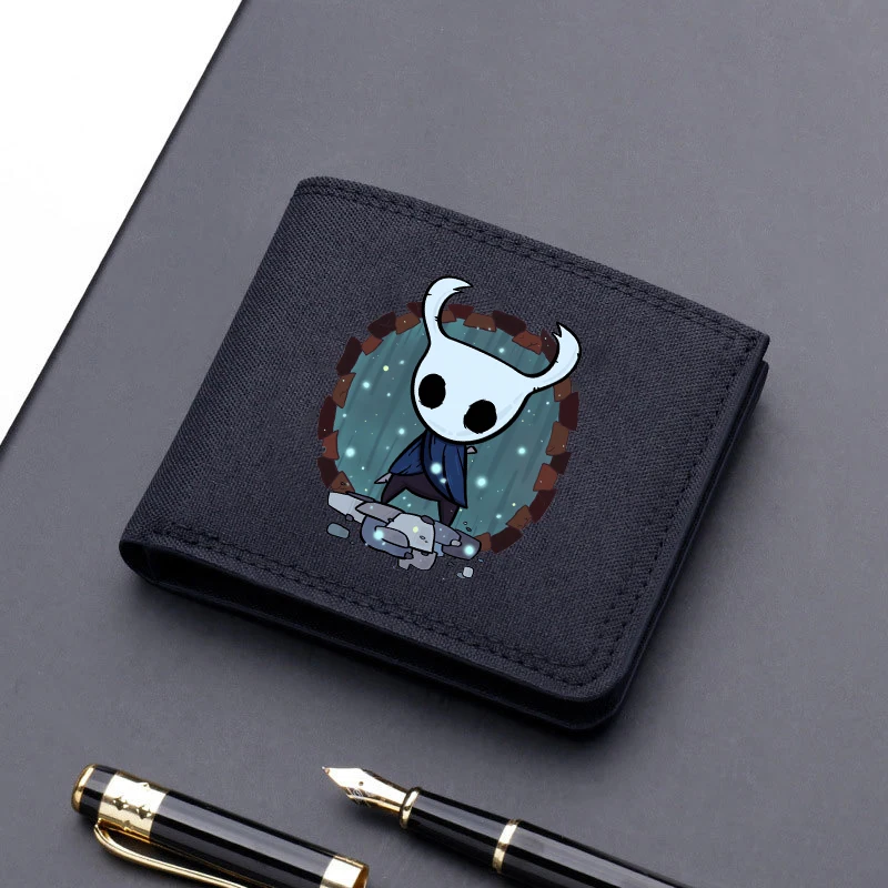 Hollow Knights Wallet New Anime ID Card Holder portamonete uomo donna Fashion Billfold Terror Ghost Game Pocketbook Money Bag Gift