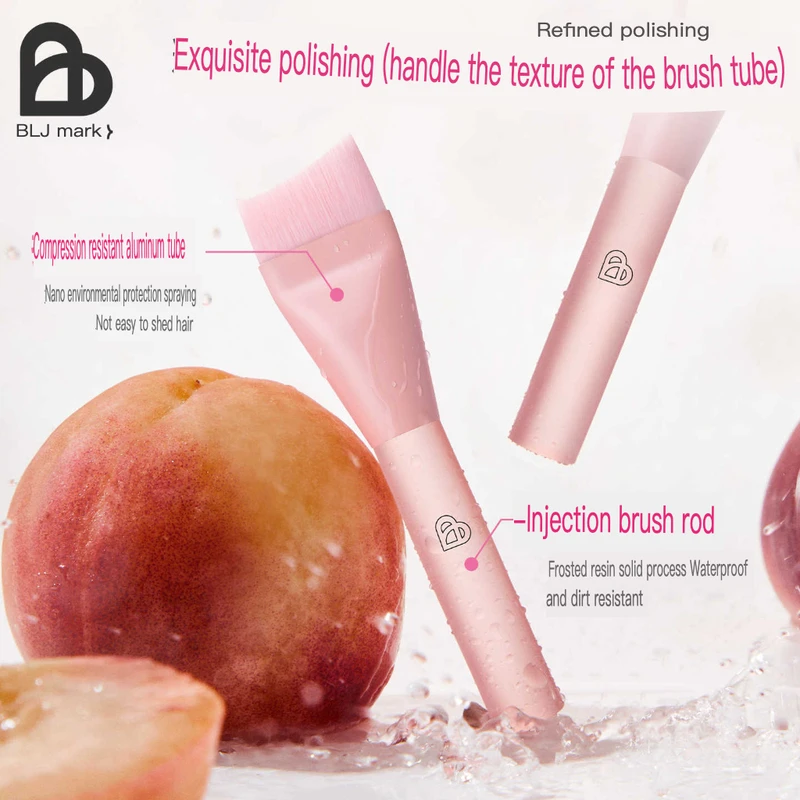 BLJ Mark Half Honey Peach Makeup Brush Set 3.0 Antibacterial Silk Brush Complete Eyeshadow Blush Contouring Set Brush