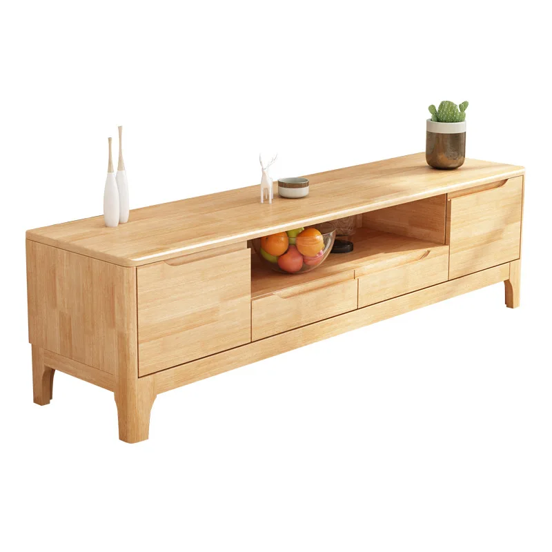 

Nordic solid wood TV cabinet modern simple size apartment living room home video c bedroom storage floor cabinet