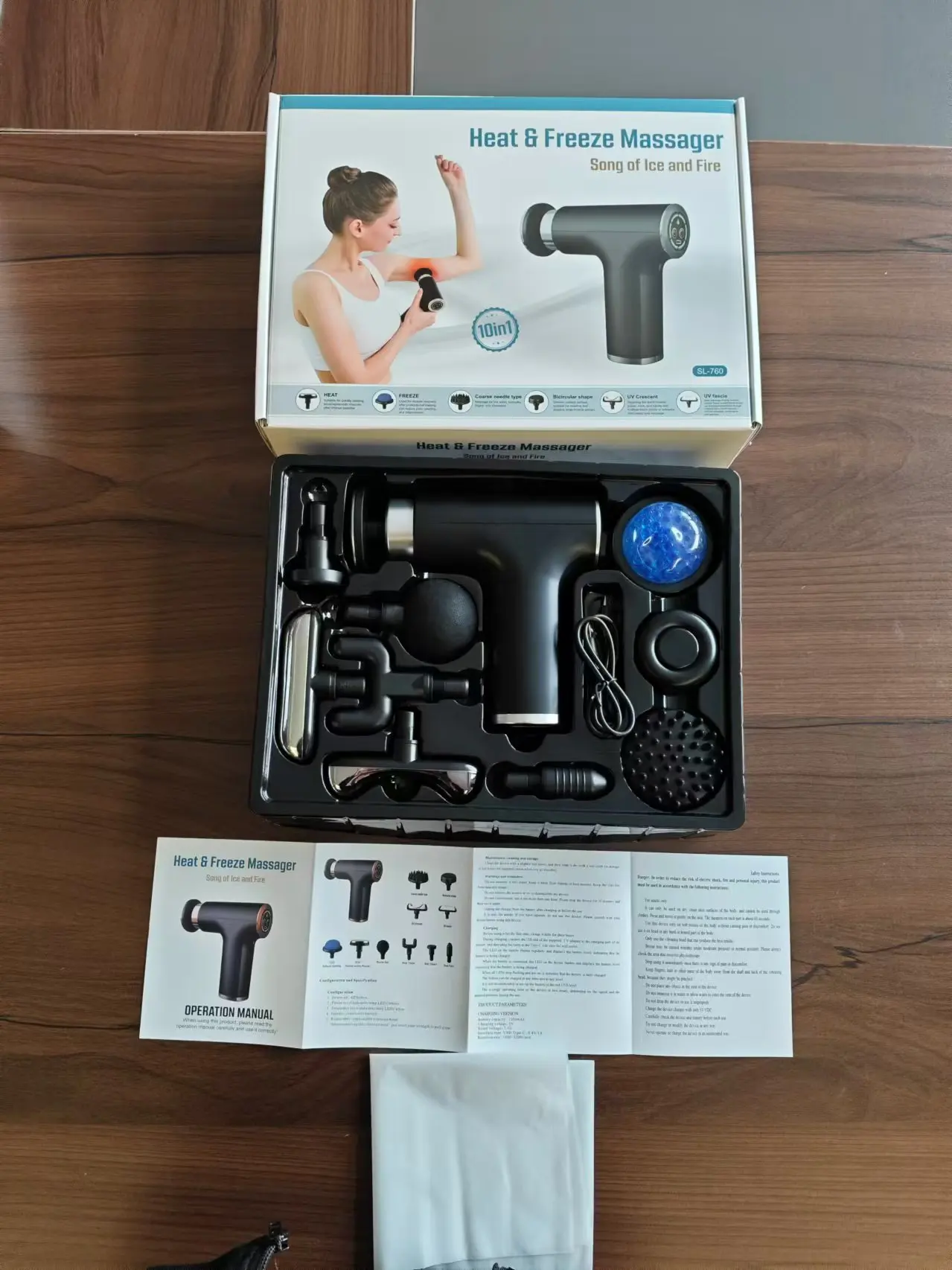 New Electric Powerful Percussive Mini Hot And Cold Massage . Muscle Relaxation Home Portable Gym Use Fascial Massager .