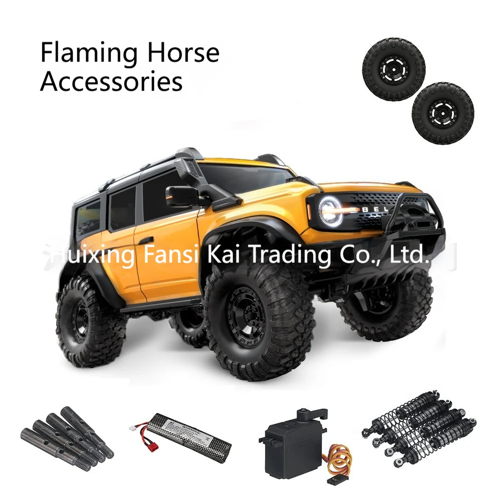 Generic 1/10 Scale RC Crawler Tires Rubber Wheel Rims For Off Road RC Bronco Remote Control Truck Replacement Accessories