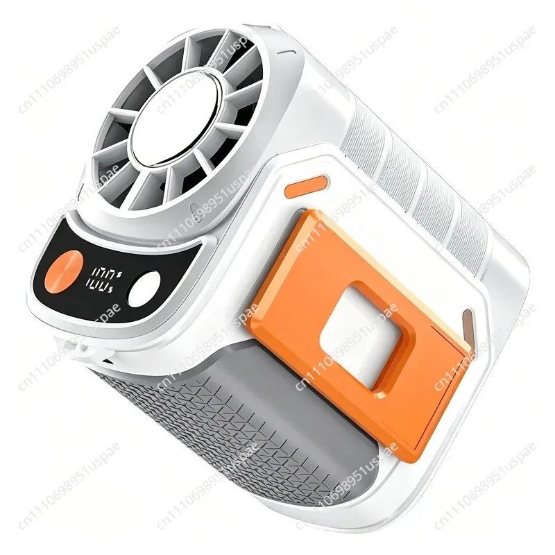 Ice-Cooling Waist Fan Portable Waist-Clip Fan for Outdoor Construction Sites Mini High-Speed Semiconductor Cooling