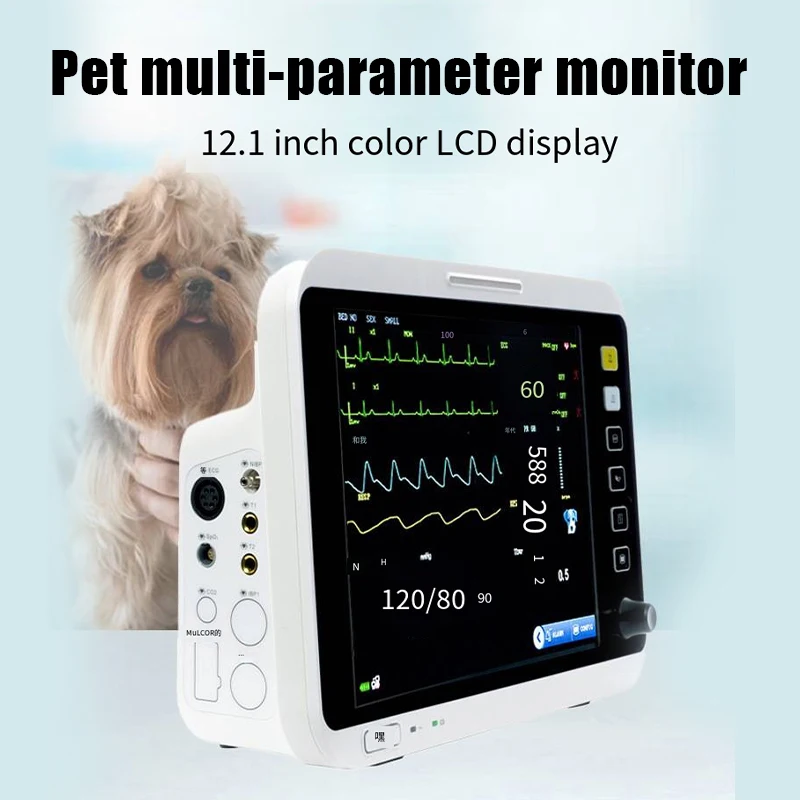 

2024 New Lcd Portable Multi Parameter Electrocardiogram Heart Rate Sensor Pulse Oximeter Veterinary Animal Monitoring Instrument