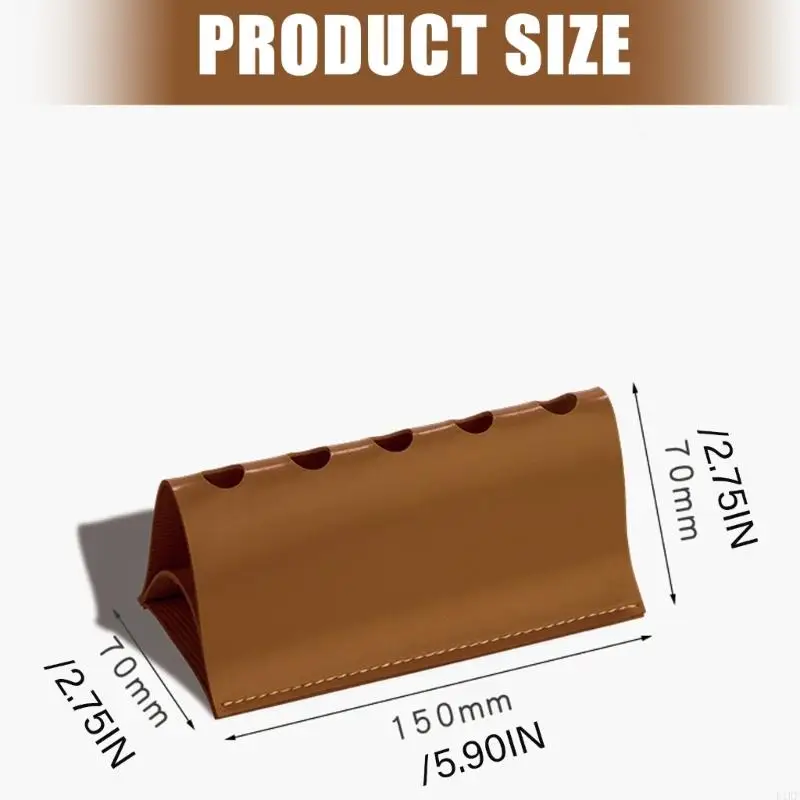 Penyelenggara Pena Meja Kulit Dengan Berbagai Slot Untuk Alat Menulis Perlengkapan Kantor Penyimpanan dan Dekorasi K1KF