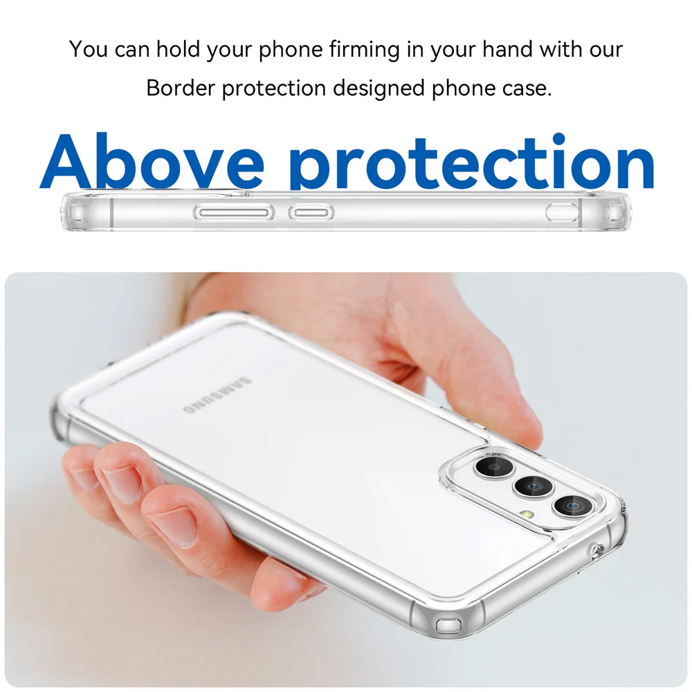 KEYSION-funda transparente a prueba de golpes para Samsung A54 5G, A34, A24, A14, LTE, A04S, funda de silicona TPU suave para Galaxy M54, M14, F54