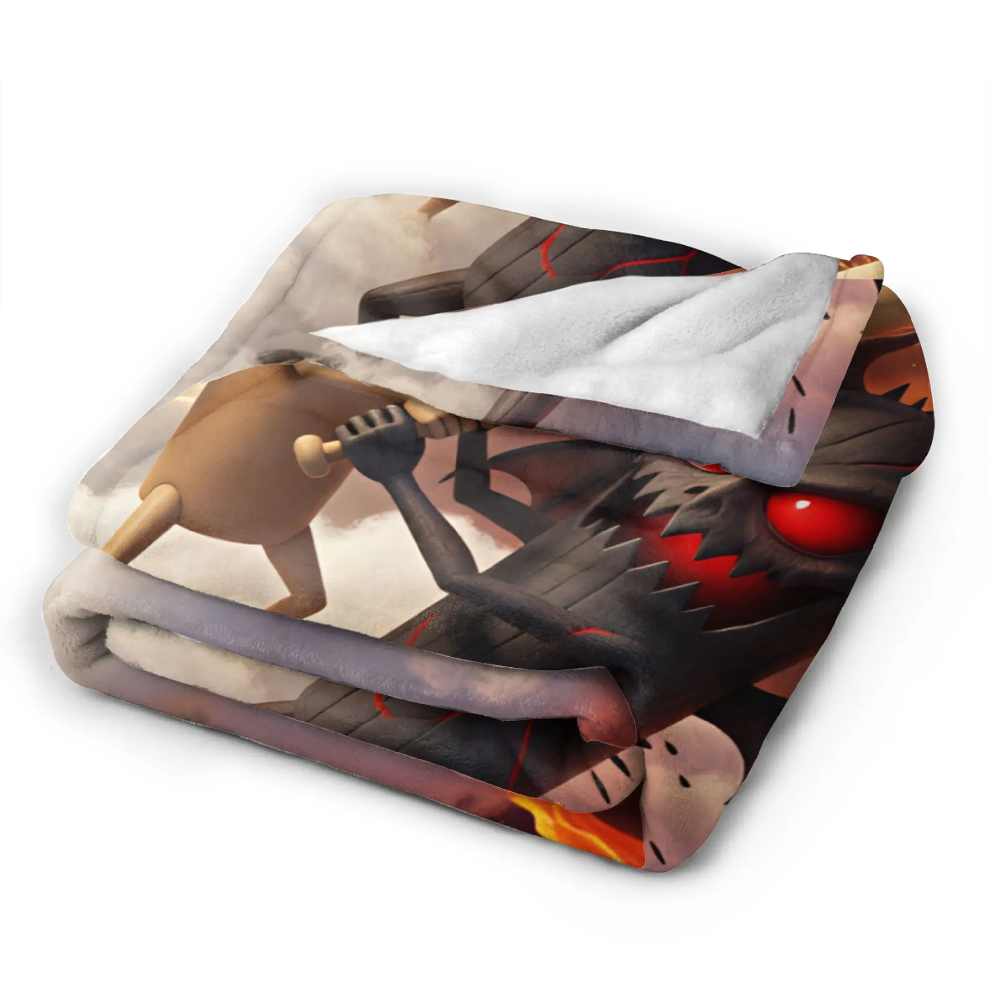 Tung Tung Sahur Angel vs Demon Heaven Hell Funny Meme Blanket Winter Soft Throw Blanket For Boy Living Room Flannel Bedspread