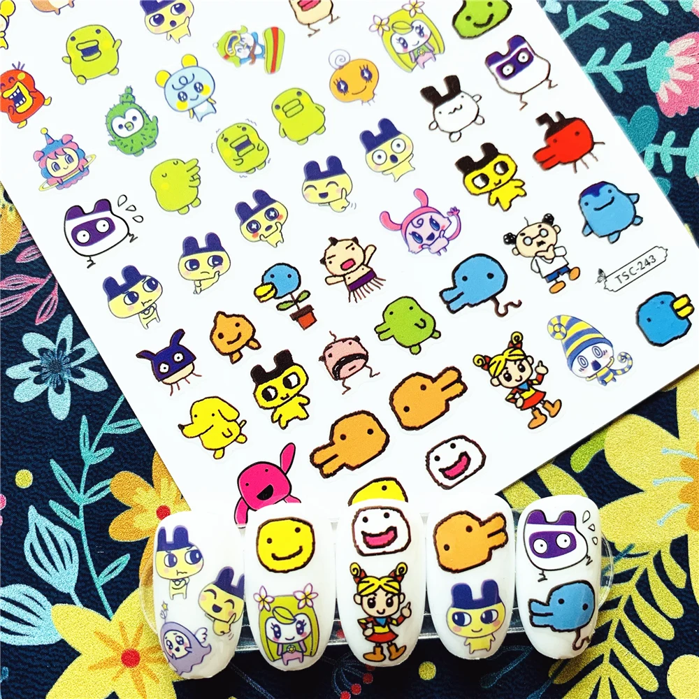 

Newest TSC-243N cartoon figure series 3d nail art stickers decal template diy nail tool decoration