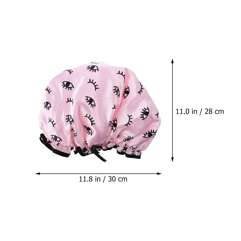 2Pcs Waterproof Shower Hats Elastic Bath Caps for Big Curls Braids Long Hair Bath Protection Caps Showering Hats