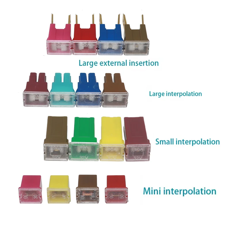 【5-1PCS】PEC LPJ Auto Fuse 32V Connecting Type Fuse 20A 30A 40A 50A 60A 80A 90A 100A 120A Square Car Fuse Box Waterproof Socket