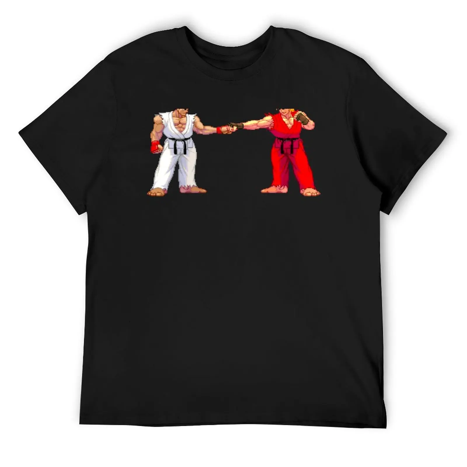 

3rd Strike Ryu and Ken fist bump T-Shirt funny shirt cotton anime t shirts for a boy street wear clothes for men