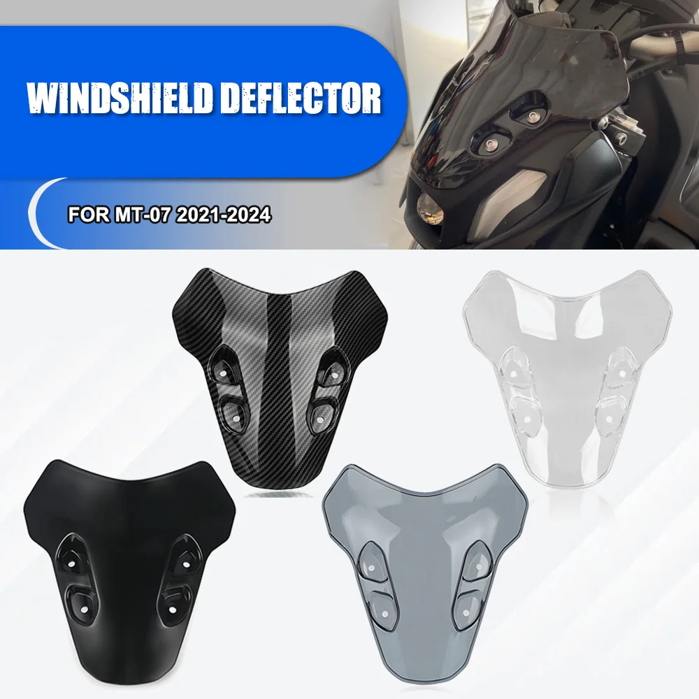 

Motorcycle Accessories Plastic FOR YAMAHA MT-07 2021-2022-2023-2024 Double Bubble Windshield Wind Screen Deflector WindScreen