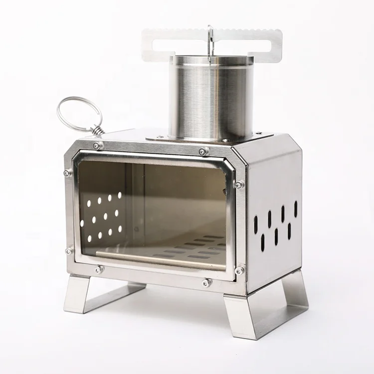 Wood Burning Camping Stove  Portable Camping Stove Stainless Steel Fire Stove for Outdoor Cooking Hiking BBQ