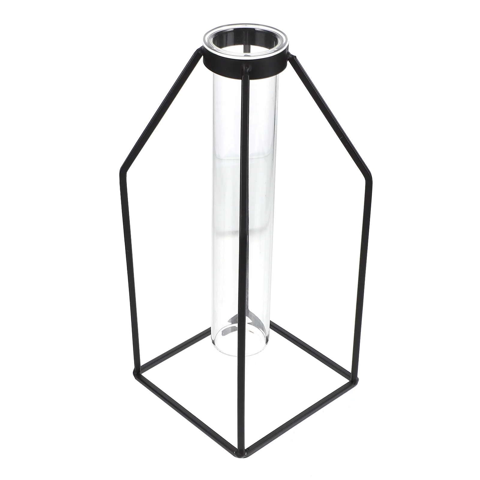 

1Set Plant Vase Set High Quality Iron Base Hydroponic System Decorative Display Rack for Living Room Desk Ornament