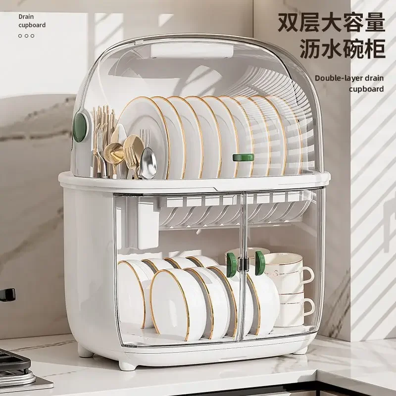 Kitchen dish bowl drying rack cabinet tray tabletop ware drainage box storage home accessories organizer shelf