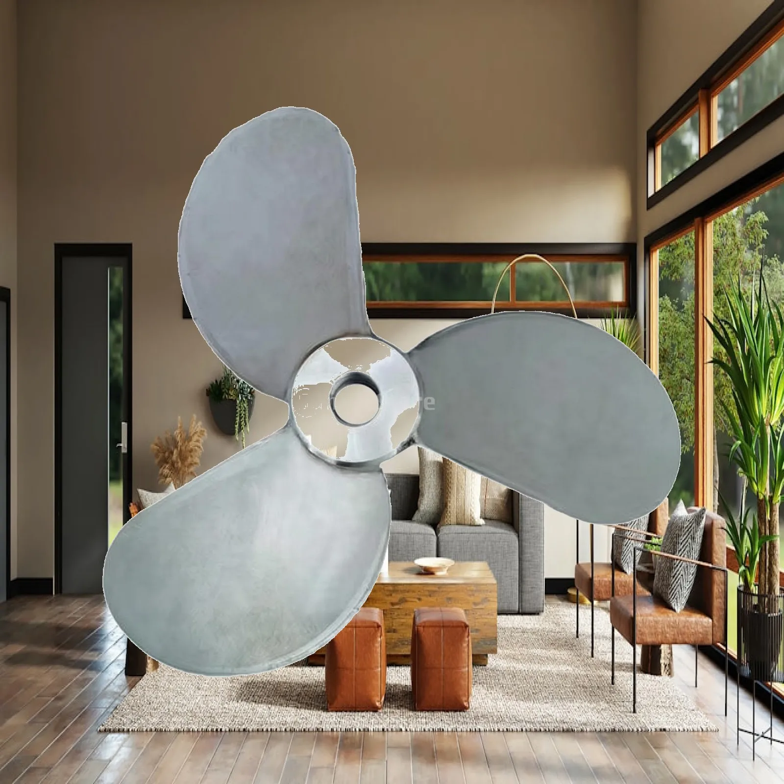 Rustproof Outboard Propeller Stainless Steel 3 Vane Design 200mm for Routine Navigation on the Water