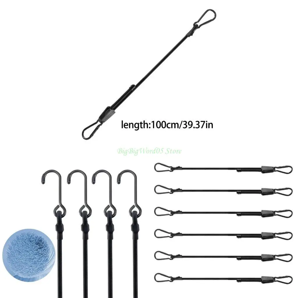 24TE Nâng cấp dây đai bungee với độ đàn hồi vượt trội có thể điều chỉnh dây bungee dây mạnh mẽ cho xe đạp xe & xe tải