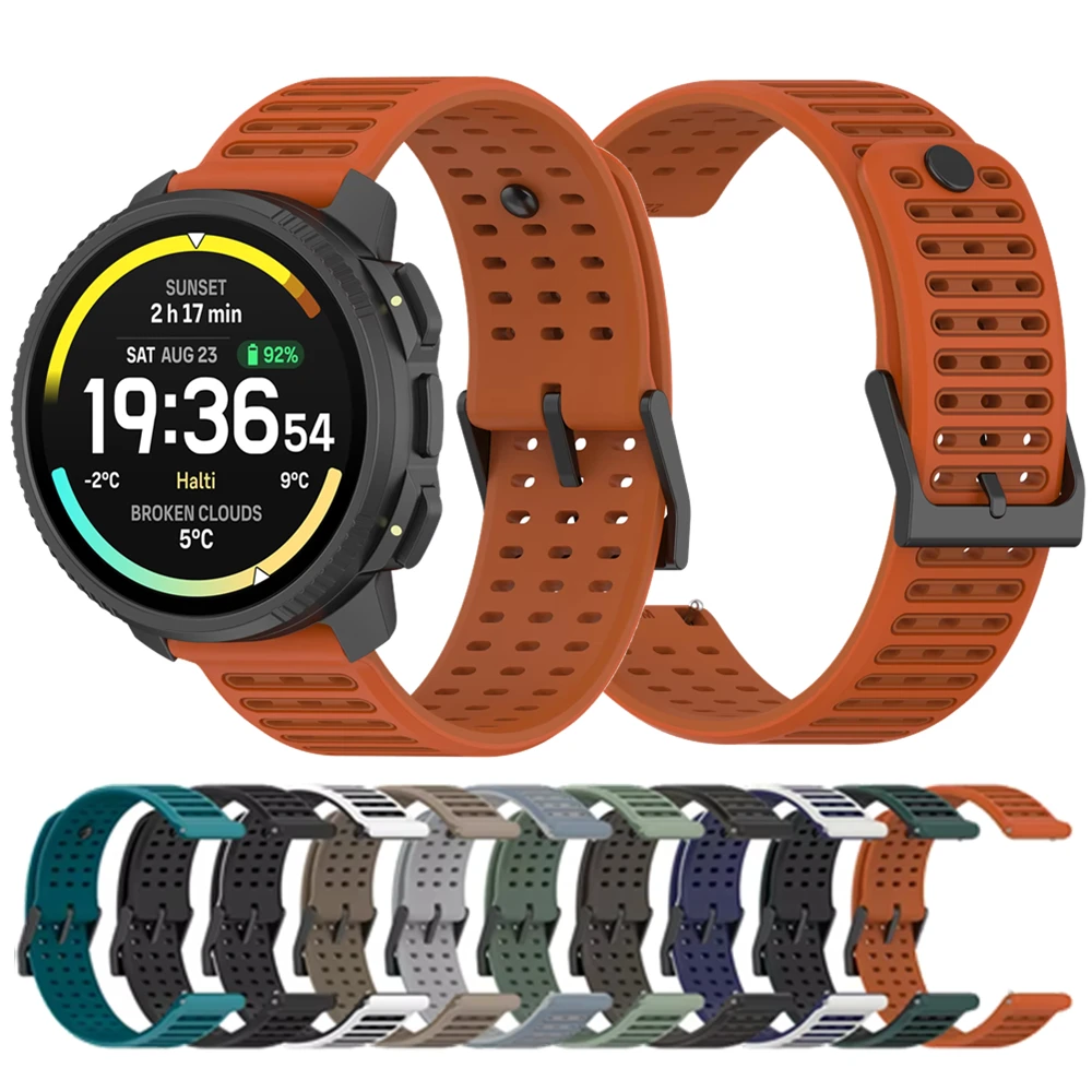 Silikon-Uhrenarmband 22 mm für Suunto Vertical 2/RACE 2 S/Run/Ocean Ersatzband für Suunto 5 9 Peak Pro Armband – Detail 1