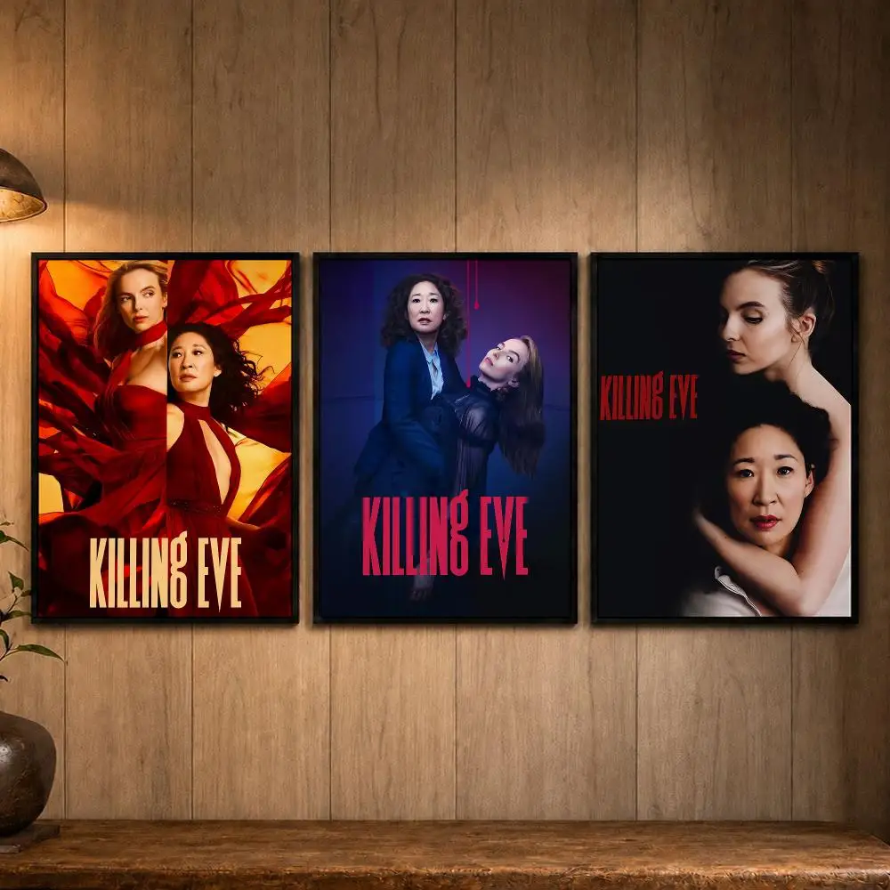 Ultimate TV Series K-Killing EveS Poster Self-adhesive Art Poster Decoracion Painting Wall Art White Kraft Paper Home Decor