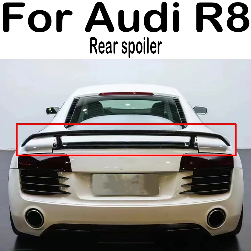 

For Audi R8 V10 GT Style Rear Luggage Lid Tailbox Spoiler Fender Car Adjustment Accessories True Carbon Fiber Material