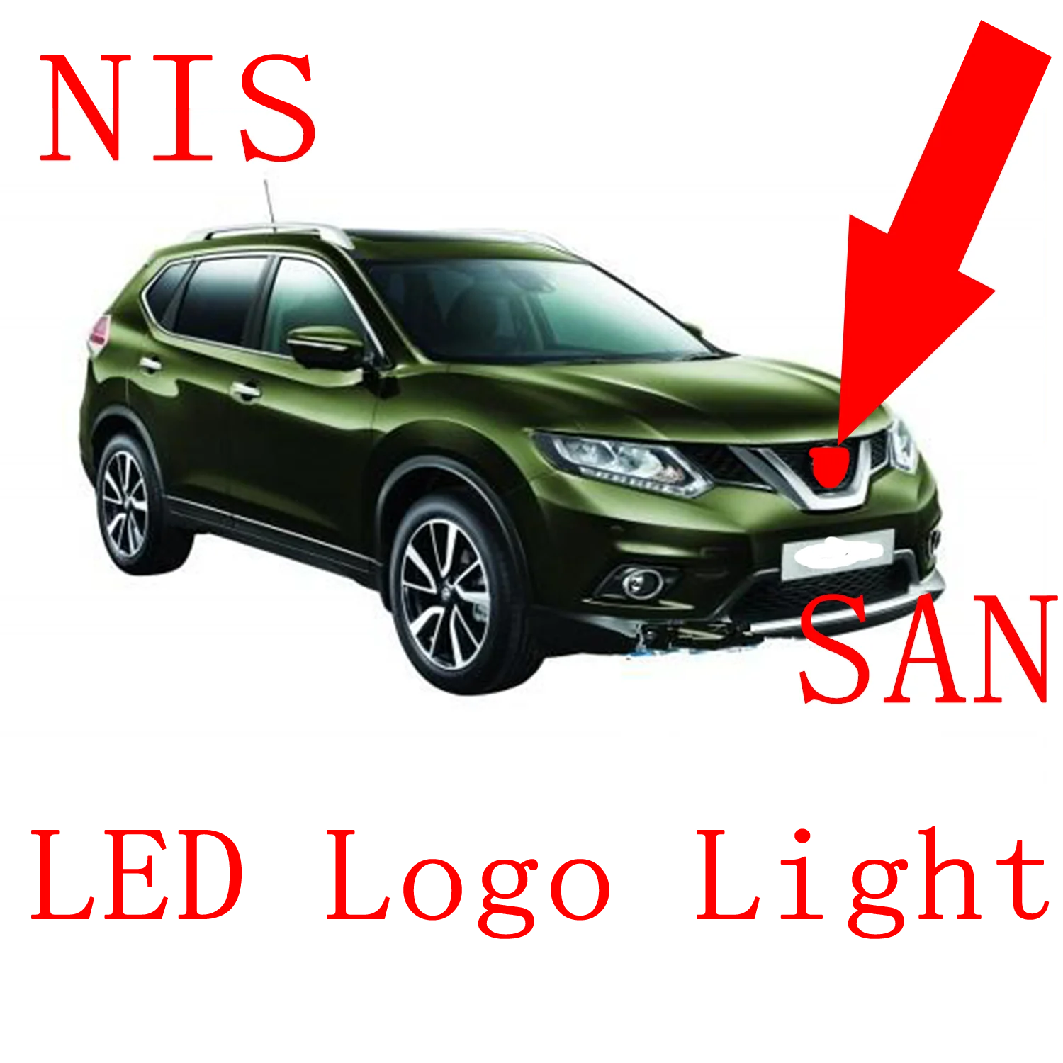 

NIS 4D SAN Front Rear Badge Automobile LED Emblem Light Car Dynamic Logo Daylighting DRL Secure Bulb TIIDA X-TRAIL Etc