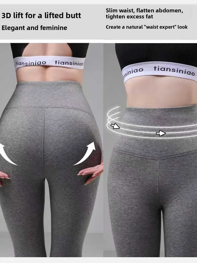 Pantalon de Yoga taille haute doublé pour femme, vêtement d'extérieur, chaud, amincissant, couche de Base, décontracté, neuf pièces, automne hiver