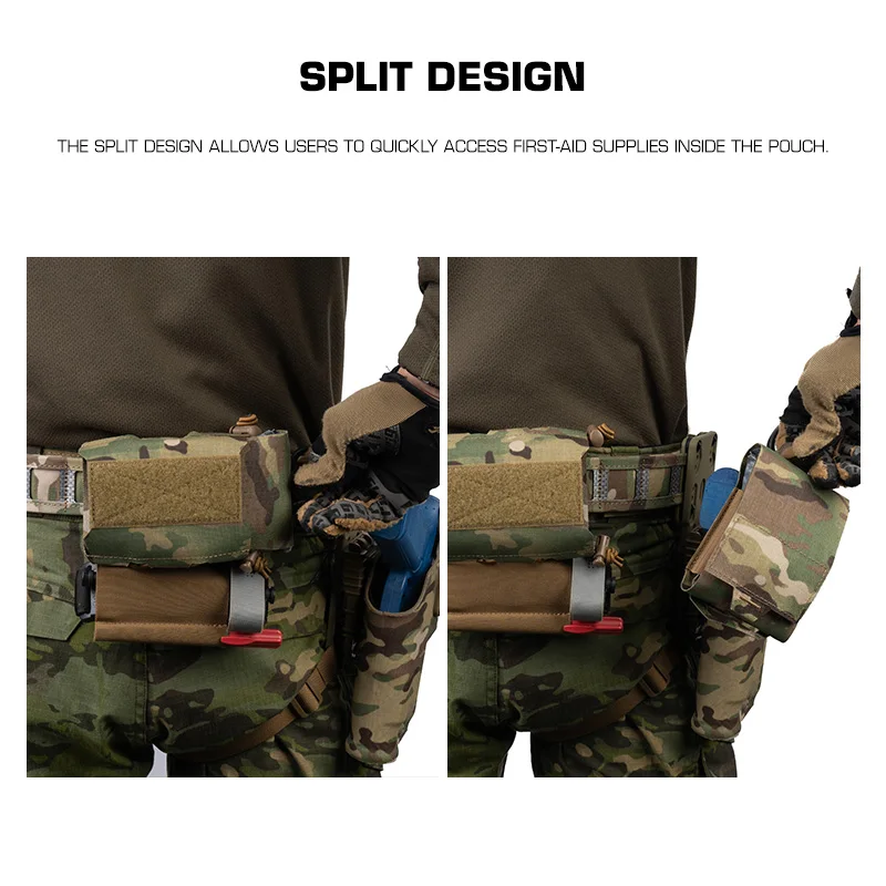 Tactical IFAK Compact Trauma Pouch MOLLE Medical Bag First Aid Kit for Outdoor Hunting Camping Hiking view 6