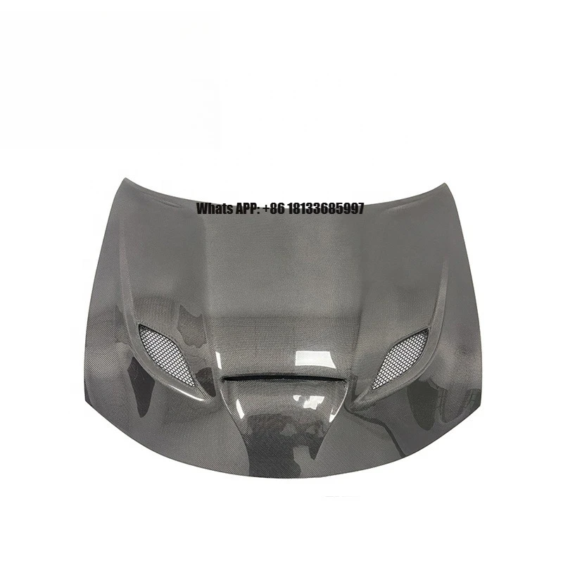 Hellcat Style Carbon Fiber Hood Bonnet with Vents for Dodge Charger 2016 Plus