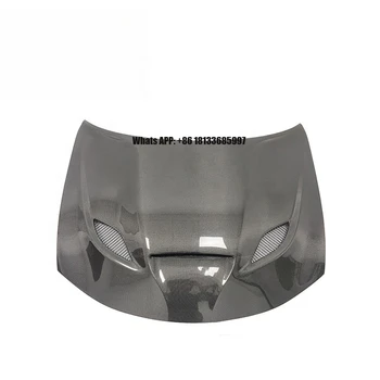 Hellcat Style Carbon Fiber Hood Bonnet with Vents for Dodge Charger 2016 Plus