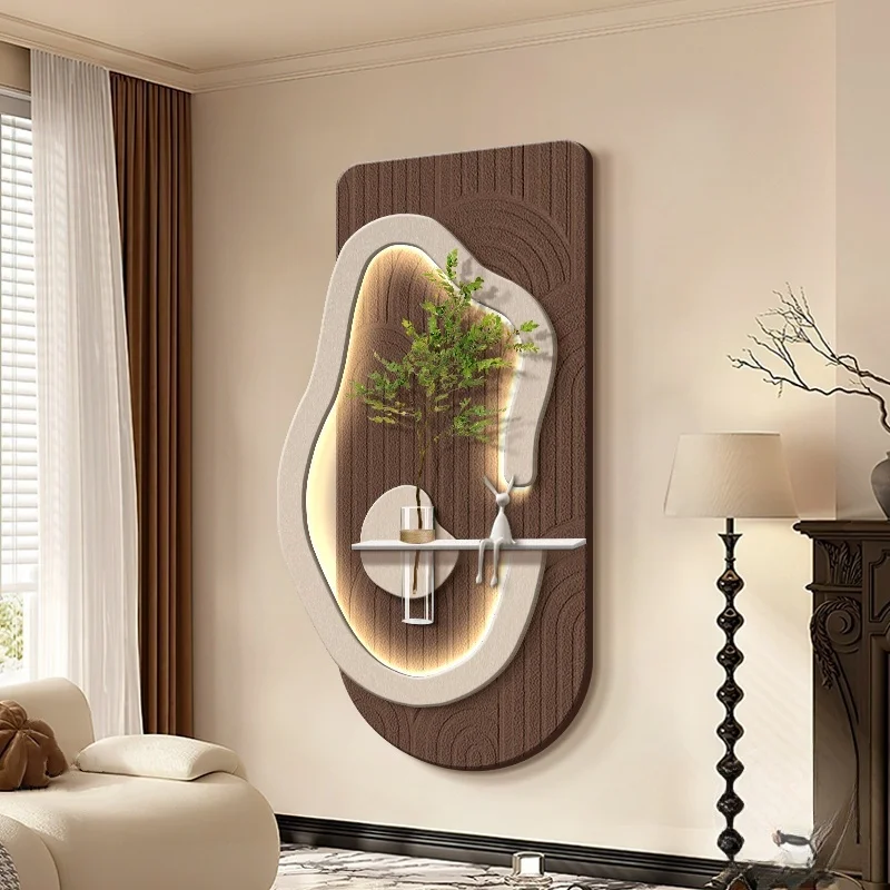 Middle Ancient Style Three-Dimensional Decorative Paintings Hydroponics Green Plants Aisle Hanging Paintingsa Living Room Lights