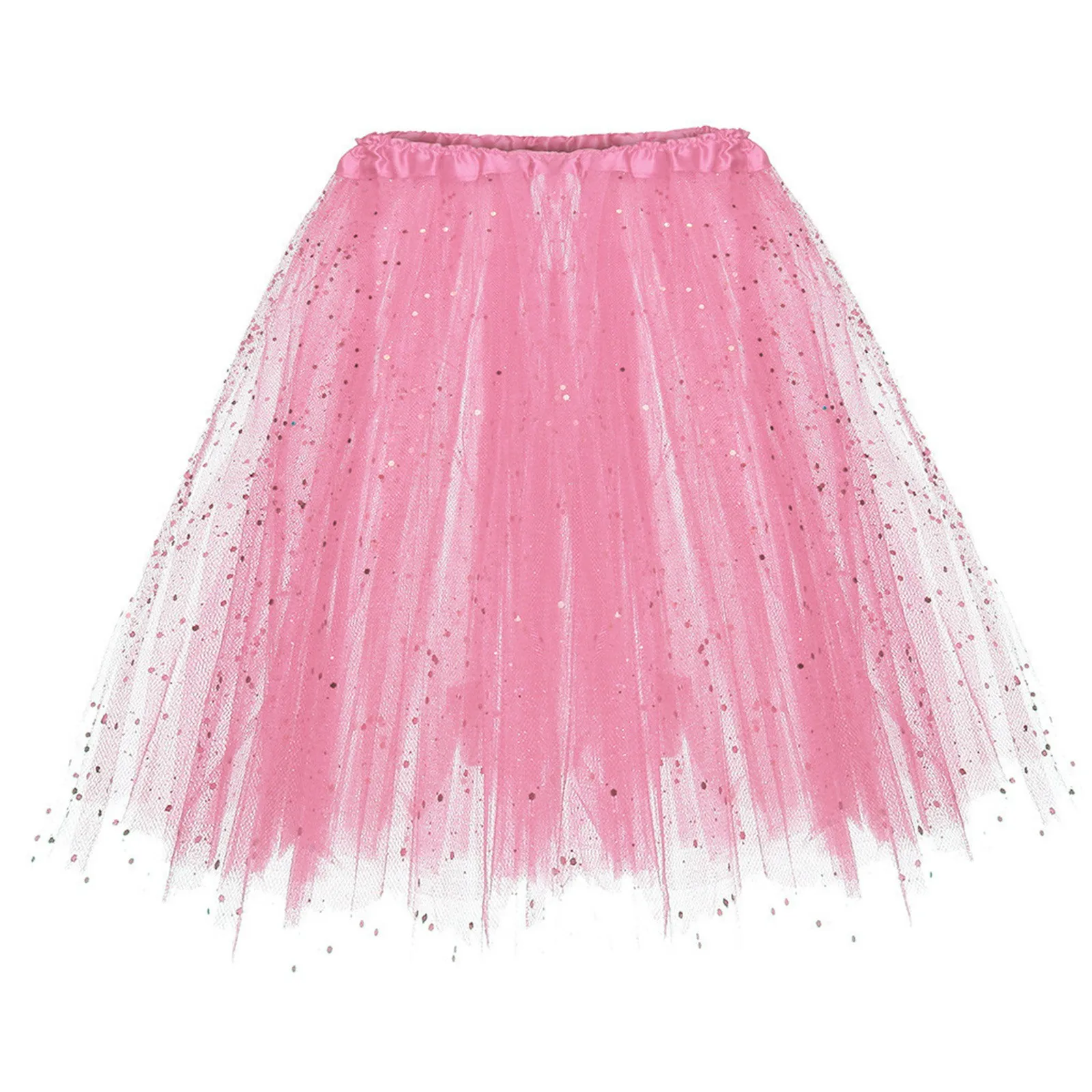 

New 2024 Short Petticoat Tulle Multicolor Skirts Womens/Girls Elastic Stretchy Layers Summer Adult/Child Tutu Skirt Underskirt