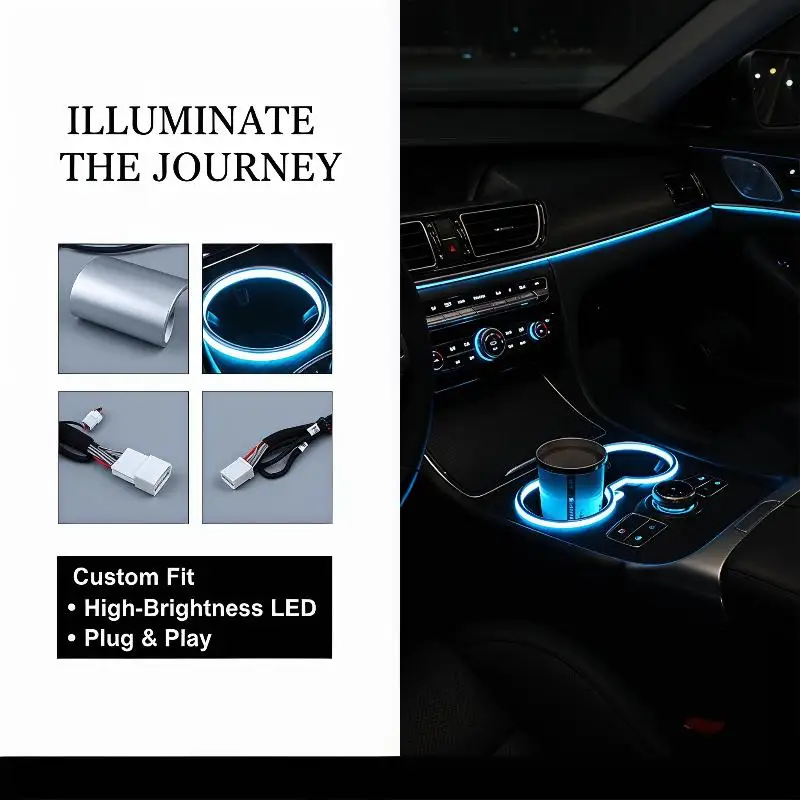 2018-23 Camry LED Cup Holder Lights Transform Car Interior Ambiance