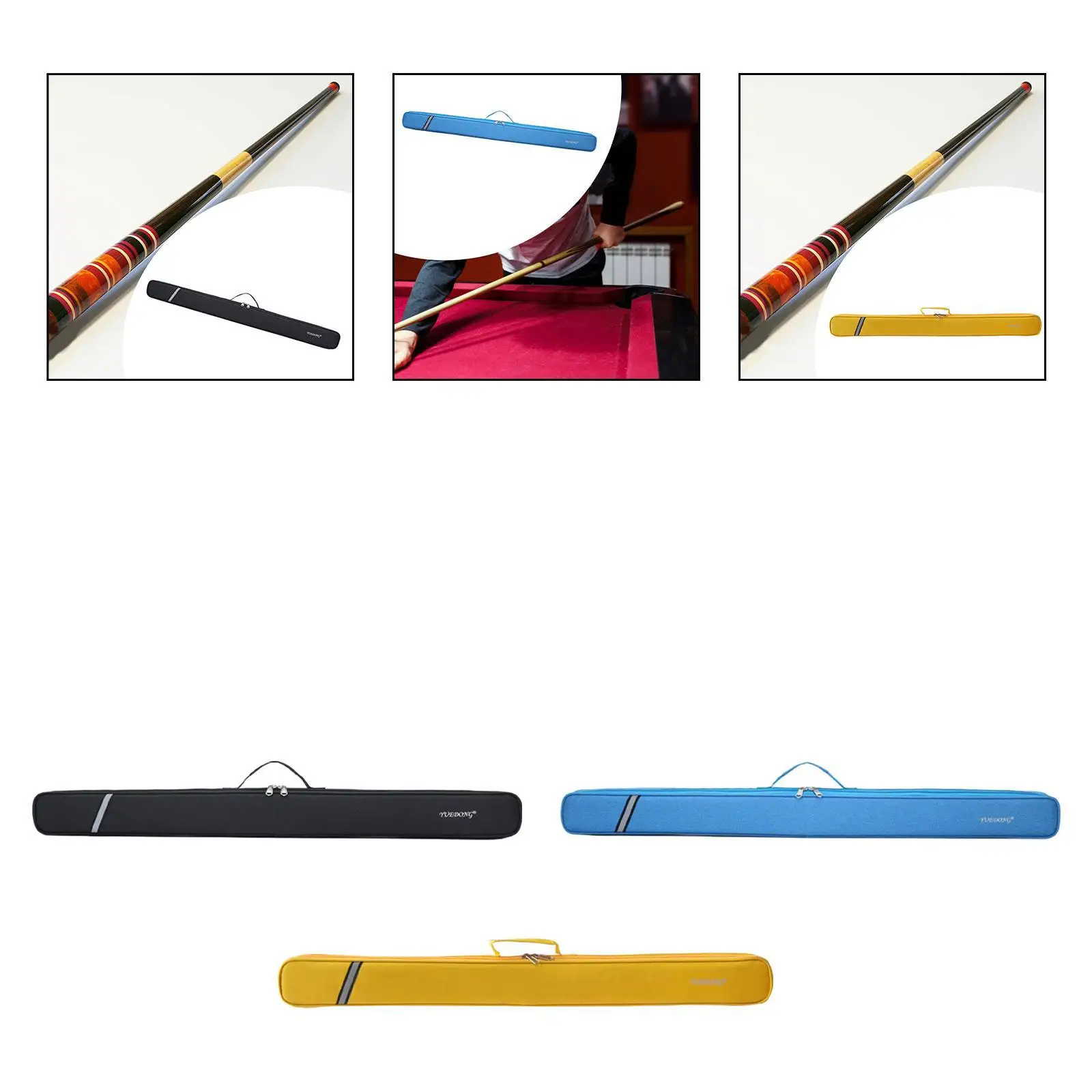

Billiard Cue Bag Billiard Stick Carrying Case 1/2 Snooker Billiard Cue Case Billiards Accessory Carrier Nine Ball Cue Bag