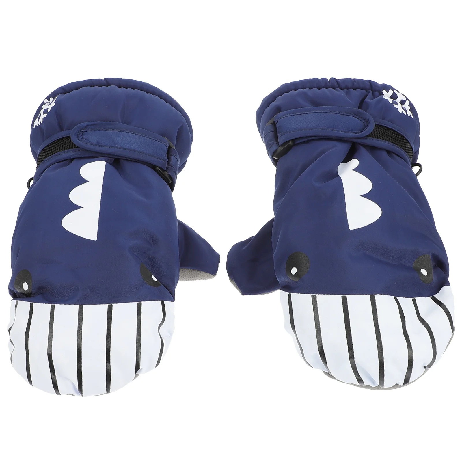 

1 шт., 1 пара лыжных перчаток, детские водонепроницаемые зимние утолщенные теплые перчатки, регулируемый дизайн акулы, молодежные варежки для спорта на открытом воздухе