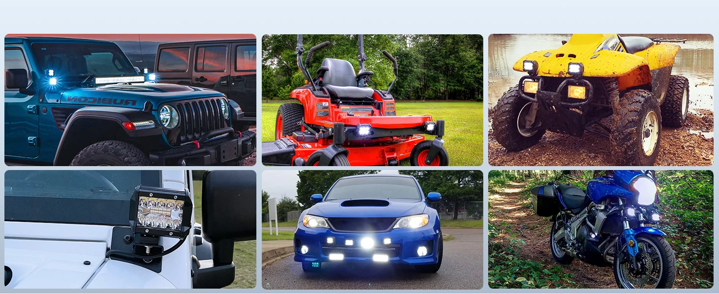 2PC 4Inch Led Pods 60W Driving Led Off Road Light