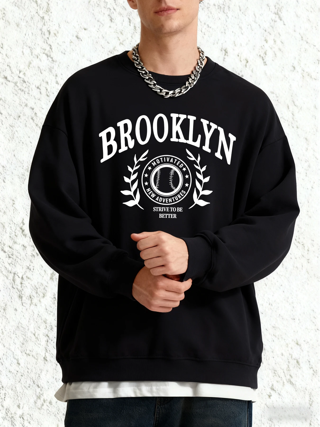 بروكلين آرت ليف تصميم يطبع البلوز ملابس الخريف العصرية مريحة في الهواء الطلق الشارع الشهير الهيب هوب البلوفرات الموضة #2