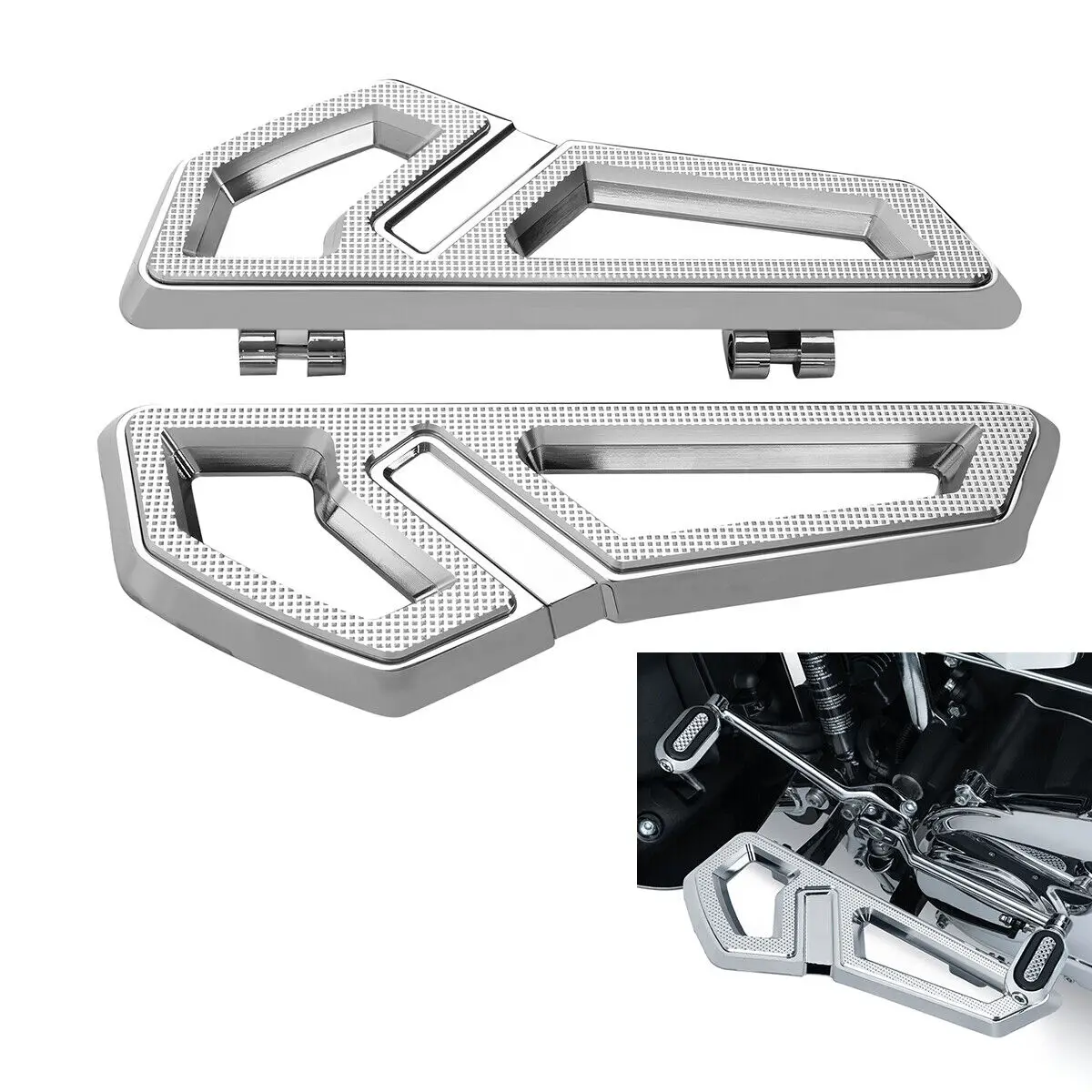 Motorcycle Front Driver Footboard Floorboard Pegs For Harley Touring Road King Street Electra Glide 2000 FL Softail 2017 FLD 12