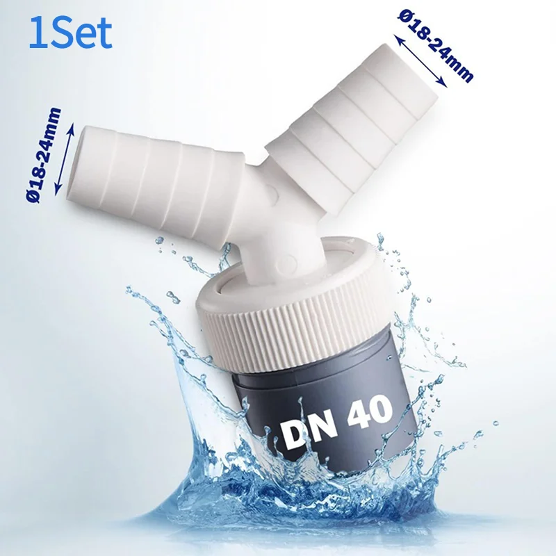 #1Set Dishwasher Washing Machine Drain Adapter Three-way Two-in-one Connector Converter Drain Extension Hose Connector
